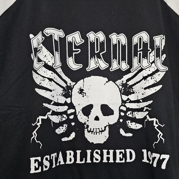 Zoe and Liv Eternal Est 1977 Shirt Womens 3X Plus Size Black White Graphic Tee - Picture 3 of 8